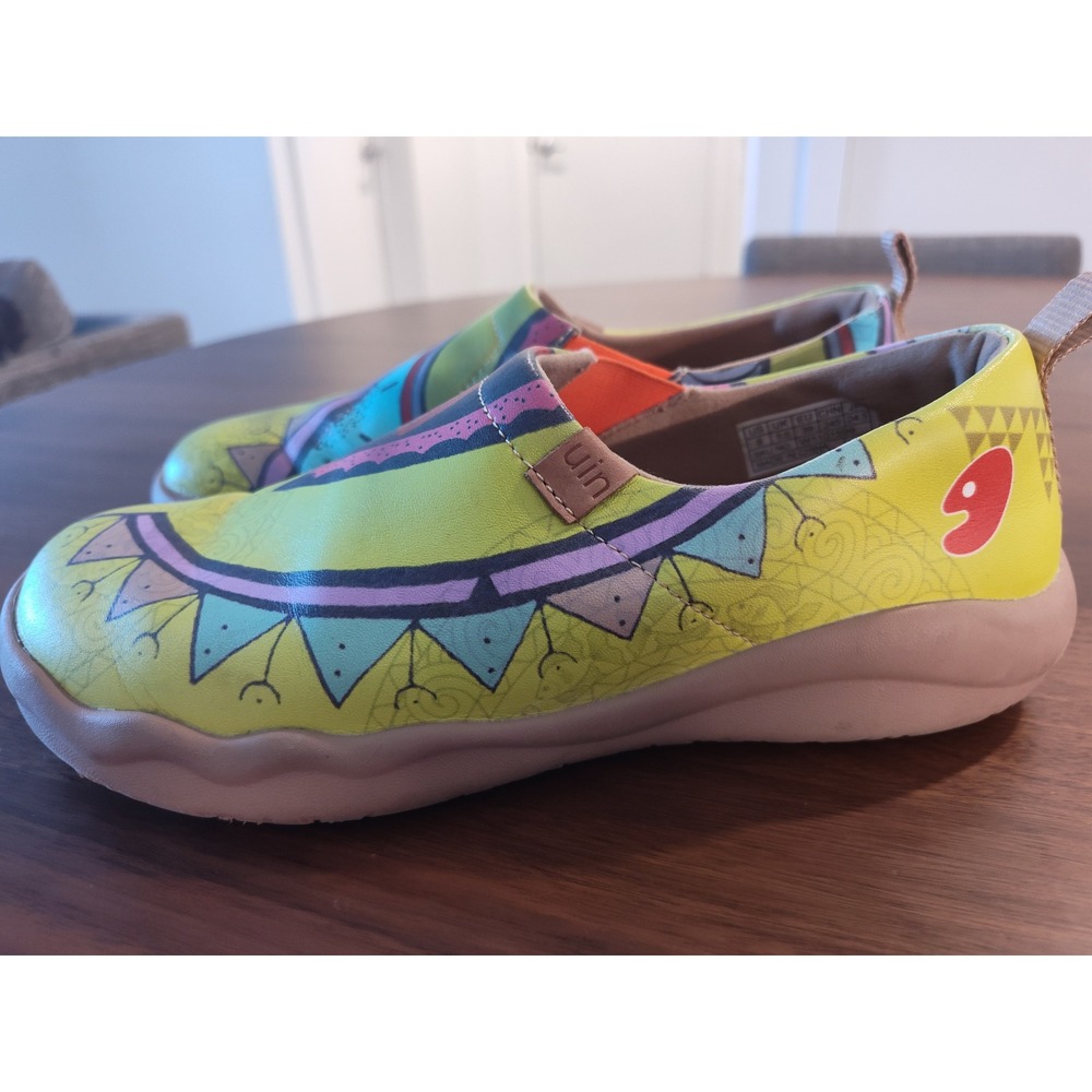 UIN Art Travel Shoes Womens 8 Slip On Walking Sneakers Multi Color W1101599